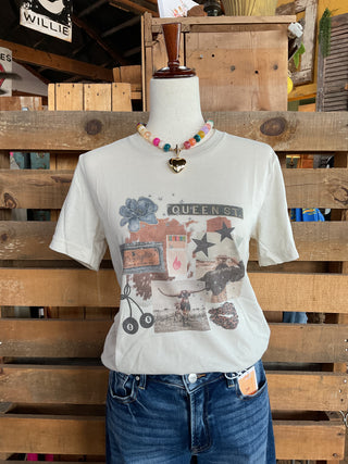 Western Collage Graphic Tee-Graphic Tees-Willow Poppy-Stuffology - Where Vintage Meets Modern, A Boutique for Real Women in Crosbyton, TX