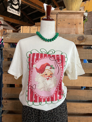 Vintage Santa Christmas Graphic Tee-Graphic Tees-Branded Cotton-Stuffology - Where Vintage Meets Modern, A Boutique for Real Women in Crosbyton, TX