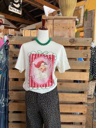 Vintage Santa Christmas Graphic Tee-Graphic Tees-Branded Cotton-Stuffology - Where Vintage Meets Modern, A Boutique for Real Women in Crosbyton, TX
