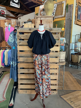 Paisley Print Embroidered Wide Leg Pants-Wide Leg Pants-Umgee-Stuffology - Where Vintage Meets Modern, A Boutique for Real Women in Crosbyton, TX
