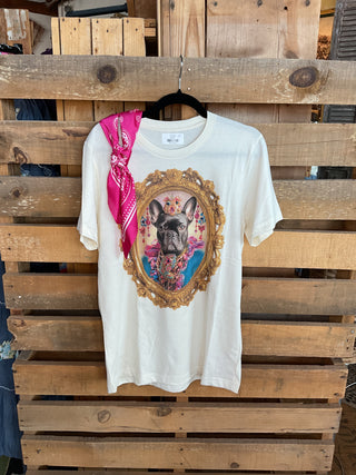 Frenchie Royale Graphic Tee-Graphic Tees-Stuffology Boutique -Stuffology - Where Vintage Meets Modern, A Boutique for Real Women in Crosbyton, TX