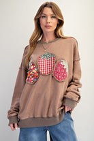 Strawberry Patch Washed Terry Pullover-Pullover Top-Easel-Stuffology - Where Vintage Meets Modern, A Boutique for Real Women in Crosbyton, TX