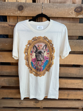 Frenchie Royale Graphic Tee-Graphic Tees-Stuffology Boutique -Stuffology - Where Vintage Meets Modern, A Boutique for Real Women in Crosbyton, TX