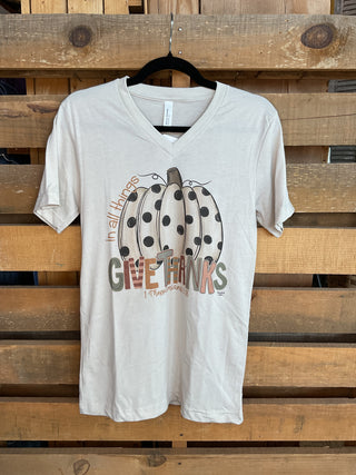 Give Thanks Pumpkin Tee-Graphic Tees-Branded Cotton-Stuffology - Where Vintage Meets Modern, A Boutique for Real Women in Crosbyton, TX