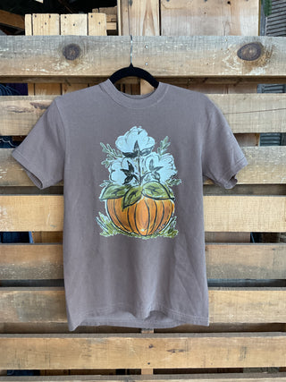 Cotton Pumpkin Graphic Tee-Graphic Tees-Baxter & Me-Stuffology - Where Vintage Meets Modern, A Boutique for Real Women in Crosbyton, TX