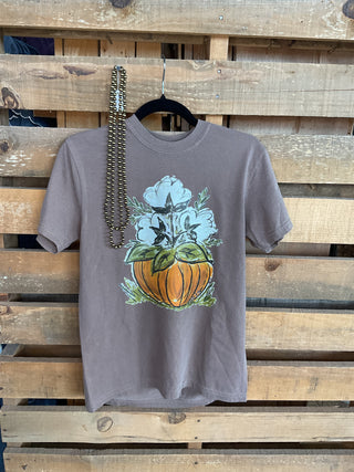 Cotton Pumpkin Graphic Tee-Graphic Tees-Baxter & Me-Stuffology - Where Vintage Meets Modern, A Boutique for Real Women in Crosbyton, TX
