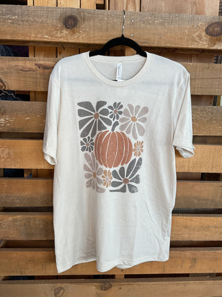 Boho Abstract Floral Pumpkin Graphic Tee/Crewneck-Graphic Tees-Willow Poppy-Stuffology - Where Vintage Meets Modern, A Boutique for Real Women in Crosbyton, TX