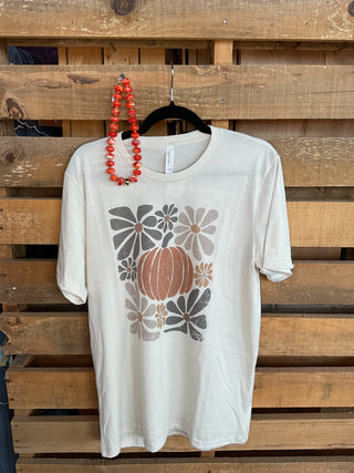 Boho Abstract Floral Pumpkin Graphic Tee/Crewneck-Graphic Tees-Willow Poppy-Stuffology - Where Vintage Meets Modern, A Boutique for Real Women in Crosbyton, TX