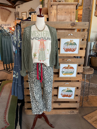 Western Vogue Cowgirl Kaki Graphic Tee-Graphic Tees-Summer Tees-Stuffology - Where Vintage Meets Modern, A Boutique for Real Women in Crosbyton, TX
