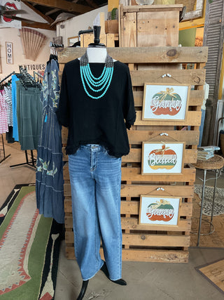 Linen Frayed Hem Scallop Edge Top-Blouse-Umgee-Stuffology - Where Vintage Meets Modern, A Boutique for Real Women in Crosbyton, TX