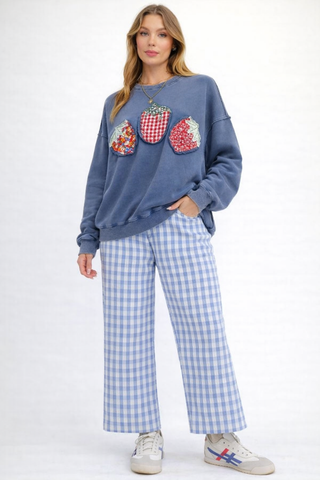 Elastic Waist Checkered Casual Pants-Pants-VERY J-Stuffology - Where Vintage Meets Modern, A Boutique for Real Women in Crosbyton, TX
