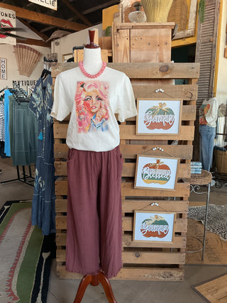 Sweet Dolly Graphic Tee-Women > Tops > Tshirts > Graphic-Branded Cotton-Stuffology - Where Vintage Meets Modern, A Boutique for Real Women in Crosbyton, TX