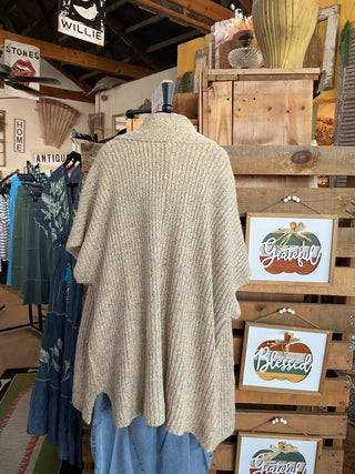 Khaki Multicolor Speckled Chunky Knit Cardigan-Sweater Cardigan-EASEL-Stuffology - Where Vintage Meets Modern, A Boutique for Real Women in Crosbyton, TX