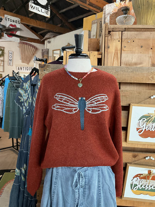 Dragonfly Ember Knit Sweater