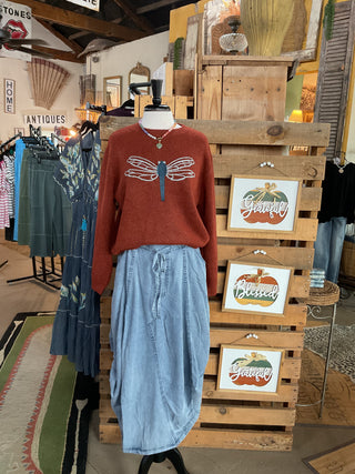 Dragonfly Ember Knit Sweater