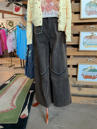 POL Vintage High Rise Wide Leg Pants-Wide Leg Pants-Pol Clothing-Stuffology - Where Vintage Meets Modern, A Boutique for Real Women in Crosbyton, TX