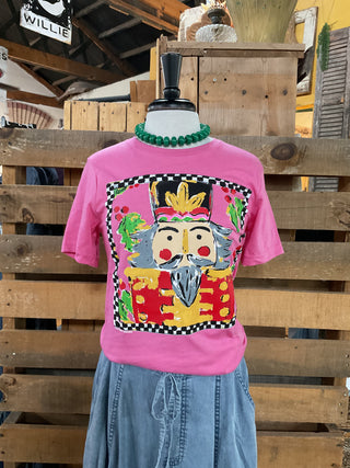 Callie's Checkered Nutcracker Tee-Graphic Tees-Texas True Threads-Stuffology - Where Vintage Meets Modern, A Boutique for Real Women in Crosbyton, TX