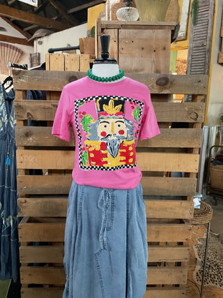 Callie's Checkered Nutcracker Tee-Graphic Tees-Texas True Threads-Stuffology - Where Vintage Meets Modern, A Boutique for Real Women in Crosbyton, TX
