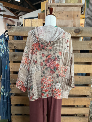Patches Hooded Jacket-Jackets-Pol Clothing-Stuffology - Where Vintage Meets Modern, A Boutique for Real Women in Crosbyton, TX