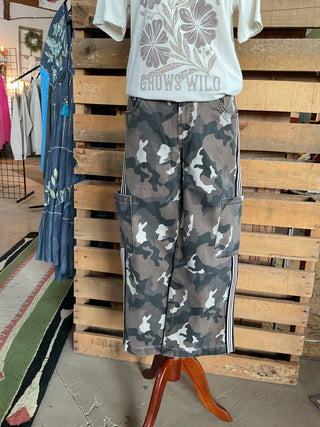 Mica High Rise Wide Jogger Camouflage Side Tape Detail-Stuffology Boutique -Stuffology - Where Vintage Meets Modern, A Boutique for Real Women in Crosbyton, TX