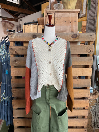 Color-Blocked Knit Sweater