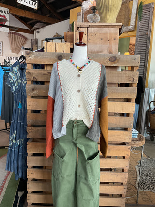 Color-Blocked Knit Sweater