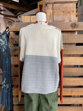 Color-Blocked Knit Sweater