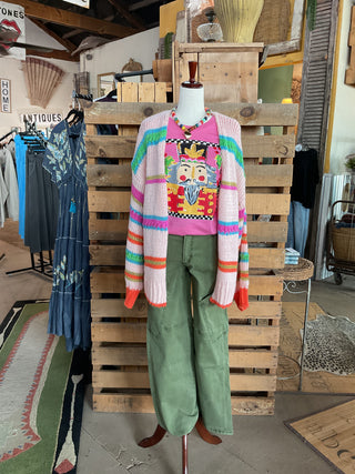 Rainbow Chunk Knit Cadigan-Cardigans-Sage + Fig-Stuffology - Where Vintage Meets Modern, A Boutique for Real Women in Crosbyton, TX