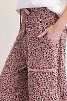 Antique Rose Animal Print Knit Pants-Pants-Easel-Stuffology - Where Vintage Meets Modern, A Boutique for Real Women in Crosbyton, TX