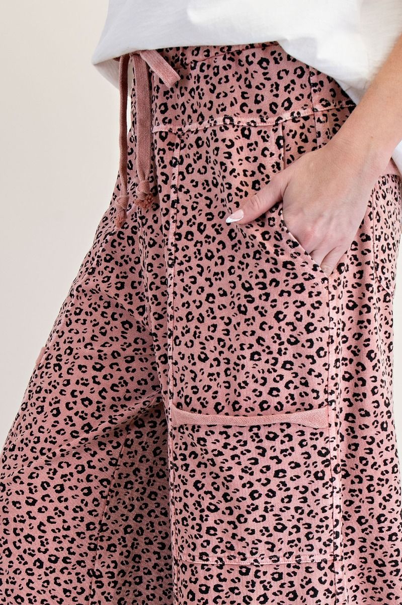 Antique Rose Animal Print Knit Pants-Pants-Easel-Stuffology - Where Vintage Meets Modern, A Boutique for Real Women in Crosbyton, TX