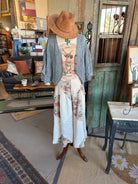 Printed Patchwork Double Gauze Pants – Natural-Pants-Pol Clothing-Stuffology - Where Vintage Meets Modern, A Boutique for Real Women in Crosbyton, TX