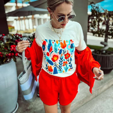 Bloom Boldly Tee-Graphic Tees-Prickly Pear TX-Stuffology - Where Vintage Meets Modern, A Boutique for Real Women in Crosbyton, TX