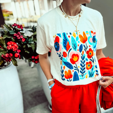 Bloom Boldly Tee-Graphic Tees-Prickly Pear TX-Stuffology - Where Vintage Meets Modern, A Boutique for Real Women in Crosbyton, TX