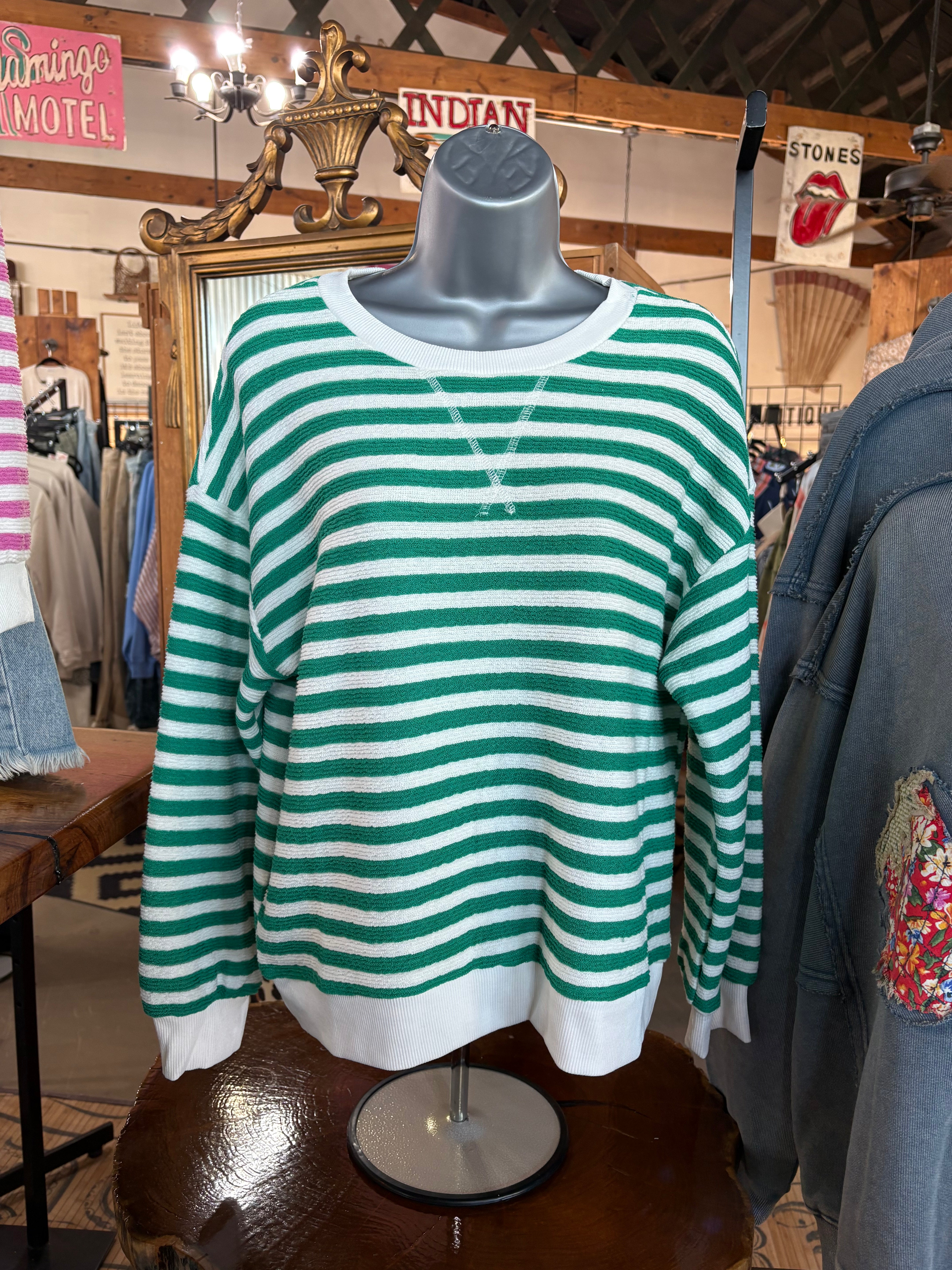 Striped Lightweight Spring Pullover Top-Zenana-Stuffology - Where Vintage Meets Modern, A Boutique for Real Women in Crosbyton, TX