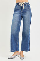 Tummy Control High-Rise Crop Wide Leg Jeans-Jeans-Risen Jeans-Stuffology - Where Vintage Meets Modern, A Boutique for Real Women in Crosbyton, TX