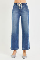 Tummy Control High-Rise Crop Wide Leg Jeans-Jeans-Risen Jeans-Stuffology - Where Vintage Meets Modern, A Boutique for Real Women in Crosbyton, TX