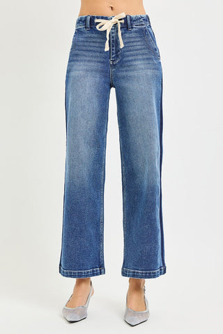 Tummy Control High-Rise Crop Wide Leg Jeans-Jeans-Risen Jeans-Stuffology - Where Vintage Meets Modern, A Boutique for Real Women in Crosbyton, TX