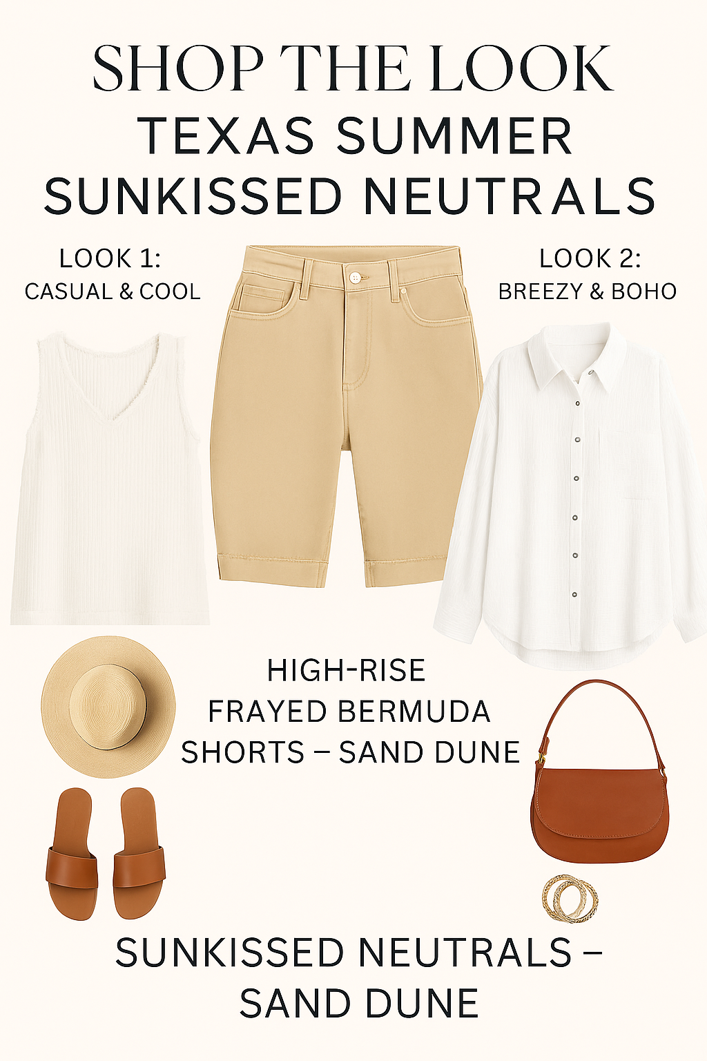 DISTRESSED SAND DUNE BERMUDA SHORTS-BERMUDA SHORTS-ZENANA-Stuffology - Where Vintage Meets Modern, A Boutique for Real Women in Crosbyton, TX