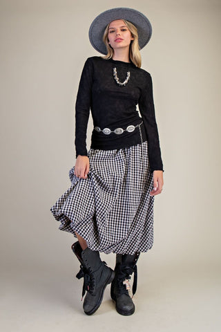 Textured Sheer Floral Knit Top-MESH TOP-Easel-Stuffology - Where Vintage Meets Modern, A Boutique for Real Women in Crosbyton, TX