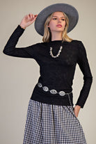 Textured Sheer Floral Knit Top-MESH TOP-Easel-Stuffology - Where Vintage Meets Modern, A Boutique for Real Women in Crosbyton, TX
