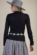 Textured Sheer Floral Knit Top-MESH TOP-Easel-Stuffology - Where Vintage Meets Modern, A Boutique for Real Women in Crosbyton, TX