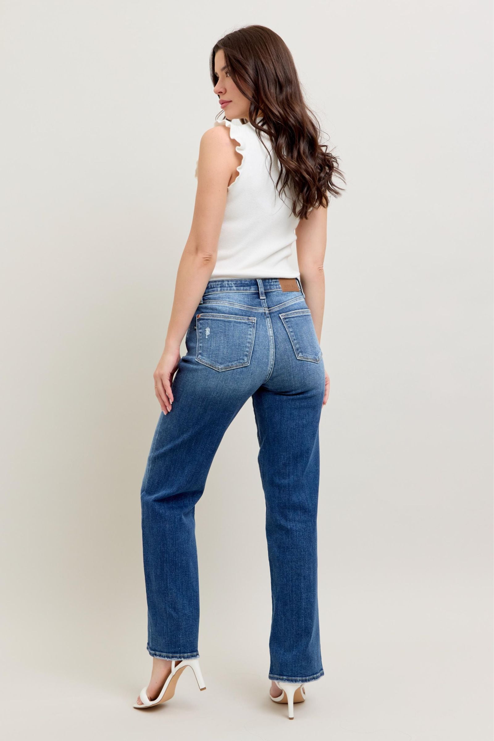 90’s Straight Fit Judy Blue Jeans-Jeans-JUDY BLUE-Stuffology - Where Vintage Meets Modern, A Boutique for Real Women in Crosbyton, TX