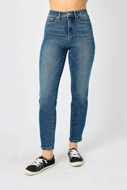 JUDY BLUE HIGH WAIST SLIM FIT JEANS (TUMMY CONTROL) | Stuffology Boutique-Jeans-Judy Blue-Stuffology - Where Vintage Meets Modern, A Boutique for Real Women in Crosbyton, TX
