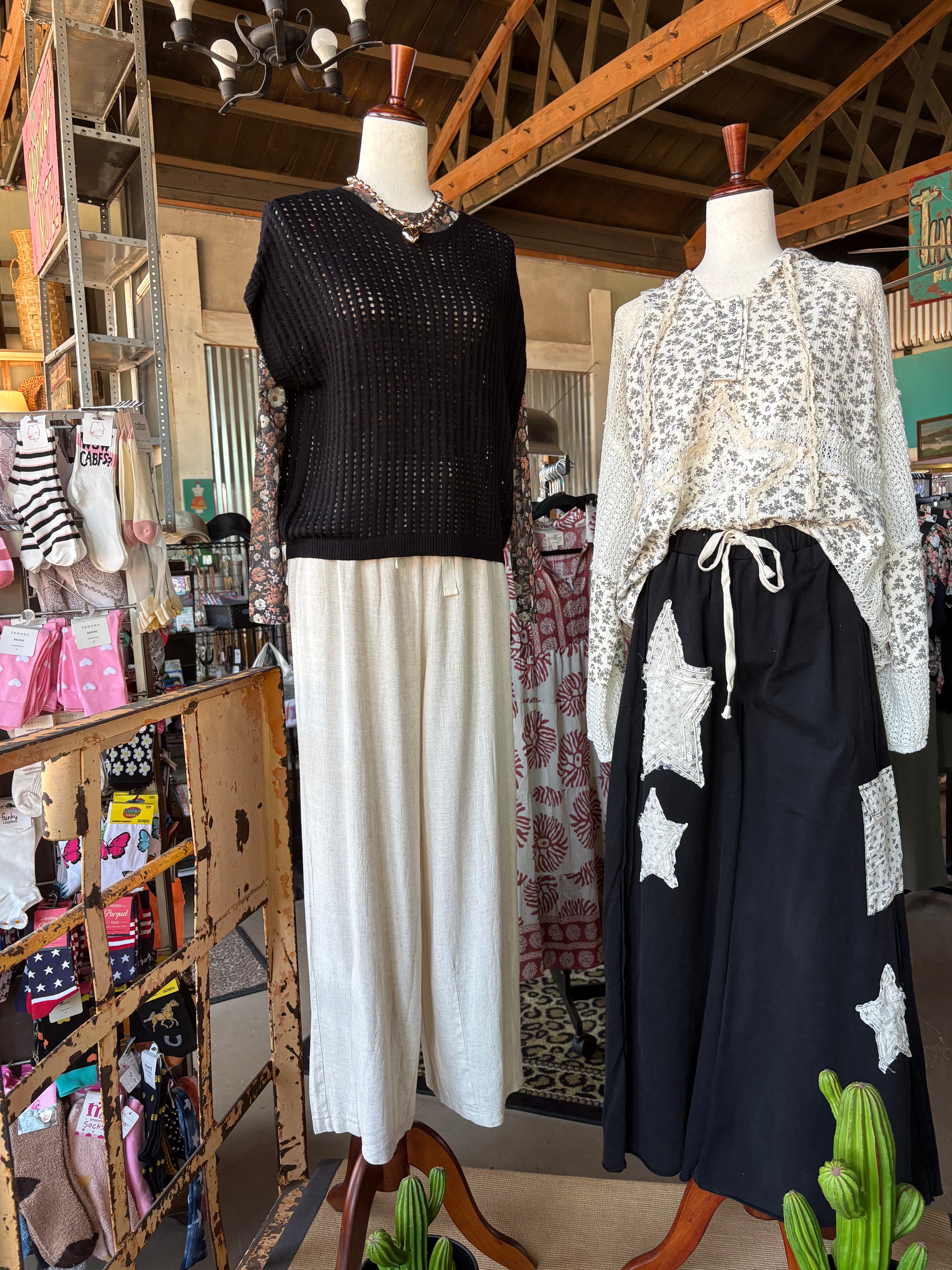 Black Open Knit Sweater-Sweater Vest-Zenana-Stuffology - Where Vintage Meets Modern, A Boutique for Real Women in Crosbyton, TX