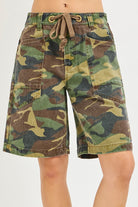 Risen Camo Jorts-Shorts-Risen Jeans-Stuffology - Where Vintage Meets Modern, A Boutique for Real Women in Crosbyton, TX