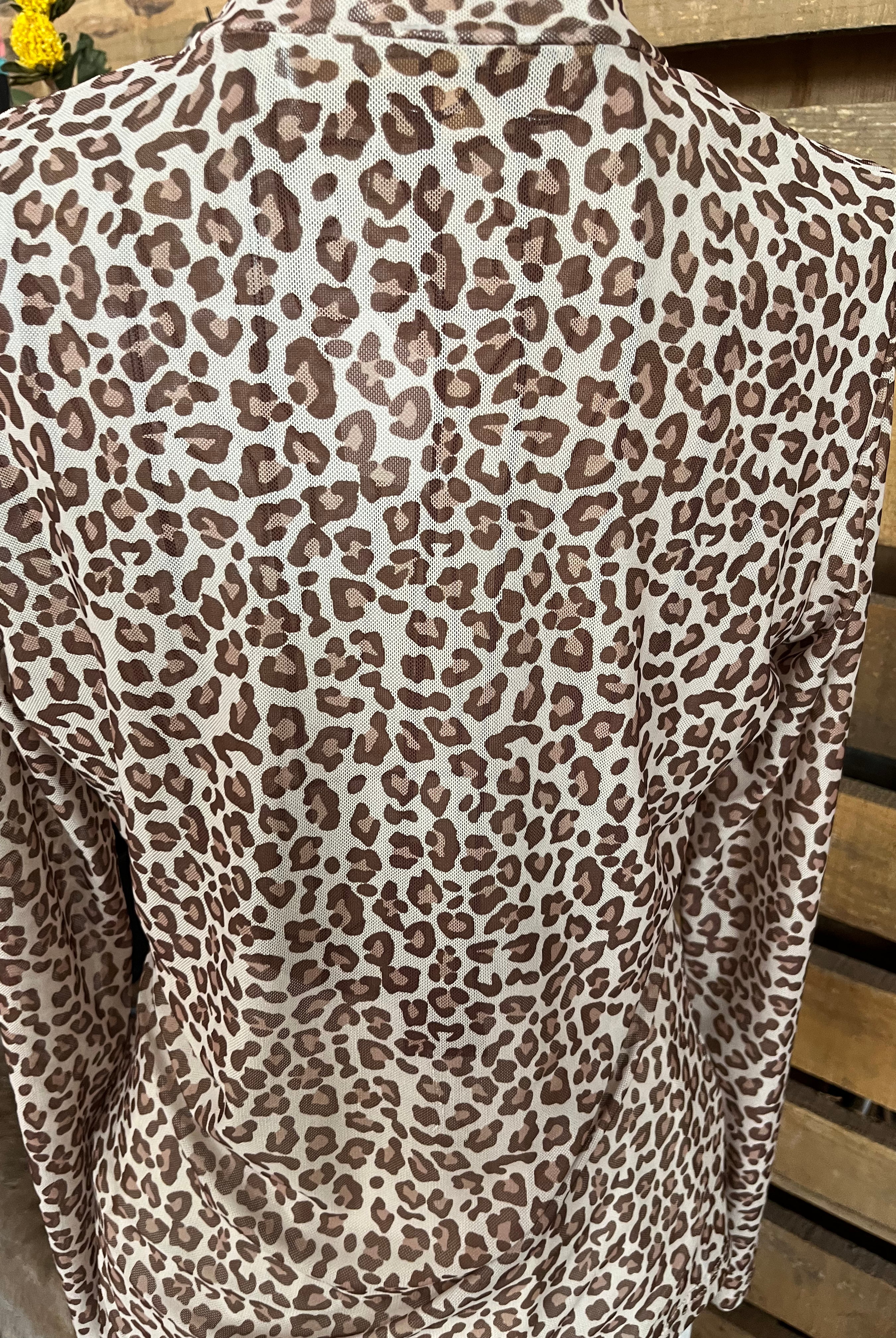 Leopard Mesh Top / Stuffology Boutique-Tops-Turquoise Haven-Stuffology - Where Vintage Meets Modern, A Boutique for Real Women in Crosbyton, TX