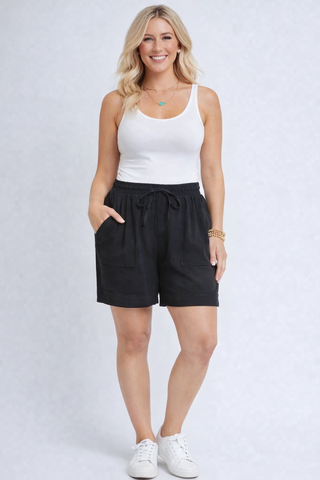 Wide Leg Bermuda Shorts-Shorts-YMI-Stuffology - Where Vintage Meets Modern, A Boutique for Real Women in Crosbyton, TX