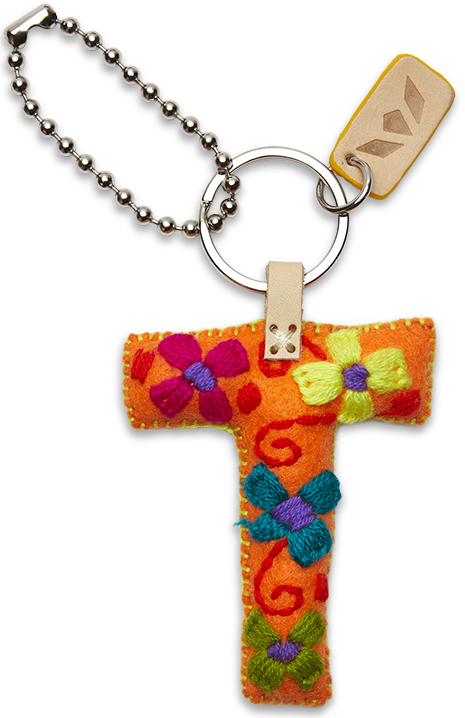 Consuela Charm, Orange Felt T-Bag Charms-Consuela-Stuffology - Where Vintage Meets Modern, A Boutique for Real Women in Crosbyton, TX