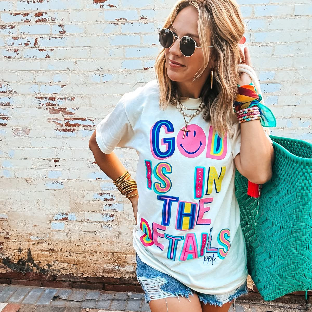 God is in the Details Graphic Tee-Graphic Tees-Prickly Pear TX-Stuffology - Where Vintage Meets Modern, A Boutique for Real Women in Crosbyton, TX