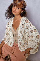POL Clothing Cream/Latte Cardigan-Sweater Cardigan-POL Clothing-Stuffology - Where Vintage Meets Modern, A Boutique for Real Women in Crosbyton, TX